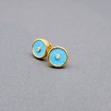 DIAMOND SUN STUD EARRINGS