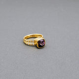 SPINEL AND DIAMIONDS RING
