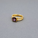 SPINEL AND DIAMIONDS RING