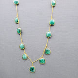 BEBERO EMERLAD GOLD NECKLACE