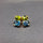 PERIDOT BLUE TOPAZ GOLD POST EARRINGS