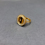 TIGER EYE SUN RING
