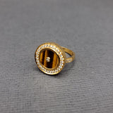 TIGER EYE SUN RING