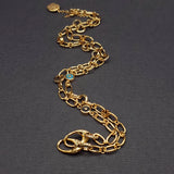 DOUBLE DIAMOND CLASP LINK CHAIN