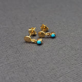 TURQUOISE DROP STUD EARRINGS