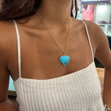TURQUOISE HEART NECKLACE