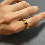 RUBY DIAMOND GOLD RING