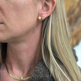 GOLD SQUARE STUD EARRINGS