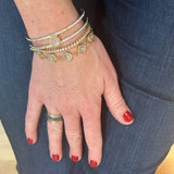 MOONSTONE AND DIAMOND SUN BRACELET