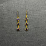 AMETHYST GOLD EARRINGS
