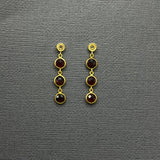 DIAMOND GARNET EARRINGS