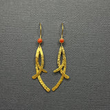 CORAL GOLD EARRINGS