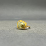 GREEN BERYL DIAMOND RING