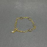 TANZANITE SUN AND DIAMONDS LINK BRACELET