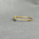 TANZANITE AND DIAMONDS BANGLE BRACELET
