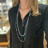 LONG SAPPHIRE BEADED NECKLACE