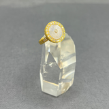 SUN MAG MOONSTONE & DIAMOND RING