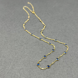 KYANITE AND DIAMOND PRINCESS NECKLACE