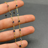 KYANITE AND DIAMOND PRINCESS NECKLACE