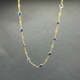 KYANITE AND DIAMOND PRINCESS NECKLACE