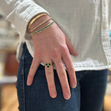 EMERALD TRIO RING