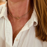 PAVE DIAMOND BEADED NECKLACE