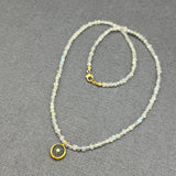LABRADORITE BEADED SUN NECKLACE