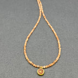 OPALS BEADED SUN NECKLACE