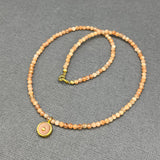 OPALS BEADED SUN NECKLACE