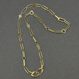 GOLD LINKS WITH DIAMONDS AND MOONSTONES NECKLACE