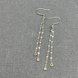 DIAMOND DANGLE WHITE GOLD EARRINGS