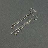 DIAMOND DANGLE WHITE GOLD EARRINGS