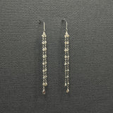 DIAMOND DANGLE WHITE GOLD EARRINGS
