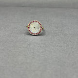 WHITE GOLD SUN MAG RING, DUAL SIDED FLIP