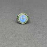WHITE GOLD SUN MAG RING, DUAL SIDED FLIP