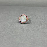 WHITE GOLD SUN MAG RING, DUAL SIDED FLIP