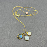 AMENA GEMSTONE CHARM NECKLACE