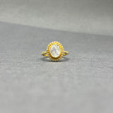 MOONSTONE AND DIAMOND RING
