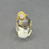 MOONSTONE AND DIAMOND RING
