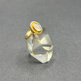 MOONSTONE AND DIAMOND RING