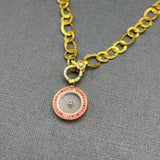 SUN MAG ROSE QUARTZ WITH DIAMONDS & PINK SAPPHIRE