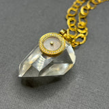 SUN MAG ROSE QUARTZ WITH DIAMONDS & PINK SAPPHIRE