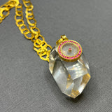 SUN MAG ROSE QUARTZ WITH DIAMONDS & PINK SAPPHIRE