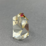 RHODOLITE GARNET AND DIAMONDS RING