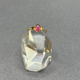 RHODOLITE GARNET AND DIAMONDS RING