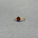 RHODOLITE GARNET AND DIAMONDS RING