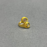 WATERMELON TOURMALINE HAMMERED RING