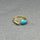 TURQUOISE AND DIAMOND OPEN GOLD RING