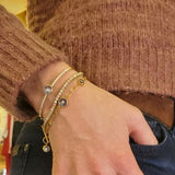 TANZANITE AND DIAMONDS BANGLE BRACELET