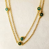 TURQUOISE SUN GOLD NECKLACE
